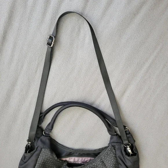 ZEE ALEXIS Purse Black Woven Boho Handbag Crossbody Strap Textured Tote Casual - Picture 3 of 14